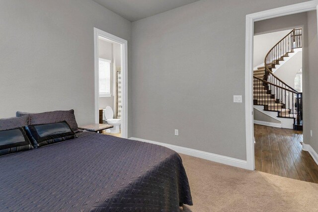 2601 Montebelluna Pl, Leander, TX 78641 - bedroom featuring wood finished floors and carpet