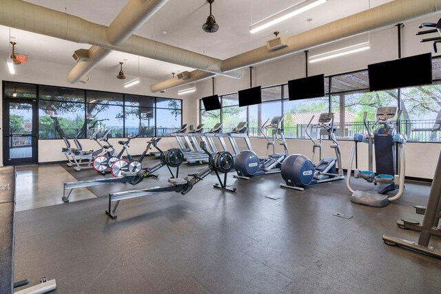 2601 Montebelluna Pl, Leander, TX 78641 - workout area featuring a high ceiling