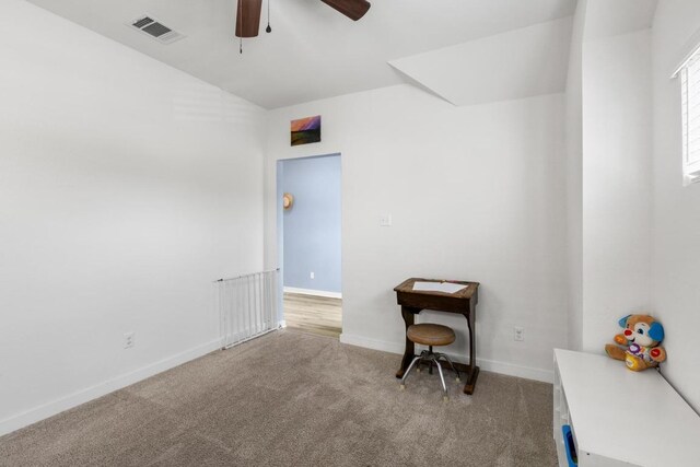 17109 Calipatria Ln, Pflugerville, TX 78660 - empty room with carpet floors and a ceiling fan