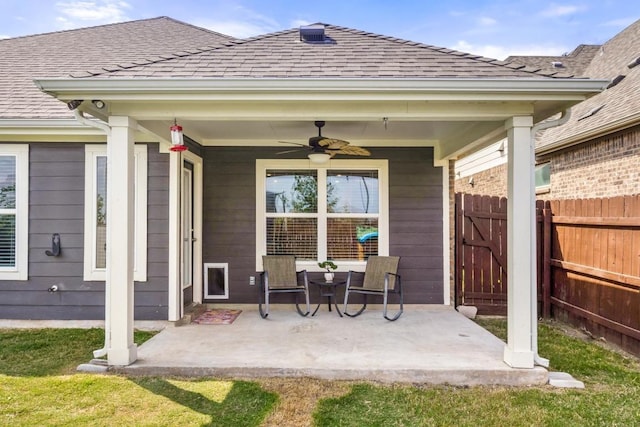 17109 Calipatria Ln, Pflugerville, TX 78660 - view of patio featuring ceiling fan