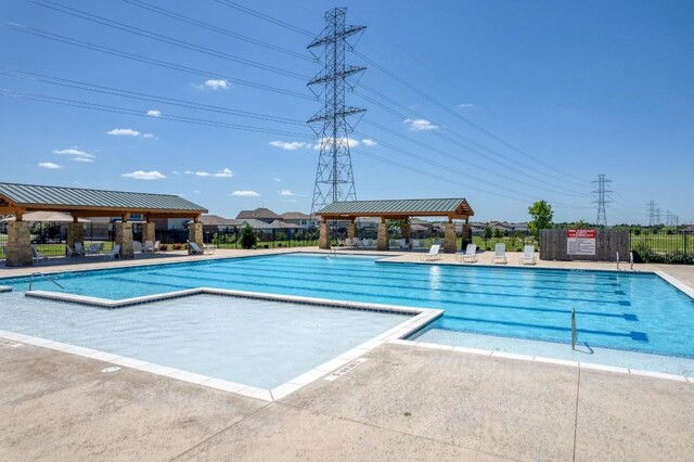 17109 Calipatria Ln, Pflugerville, TX 78660 - community pool with a gazebo and a patio