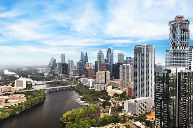 view of city featuring a water view