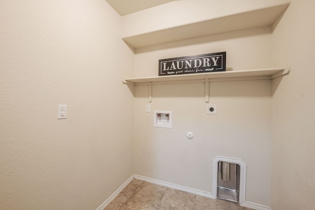 850 Hobby Rd, Copperas Cove, TX 76522 - washroom with hookup for a washing machine, electric dryer hookup, gas dryer hookup, and baseboards