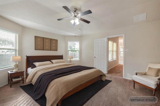 850 Hobby Rd, Copperas Cove, TX 76522 - bedroom featuring light colored carpet, baseboards, and a ceiling fan