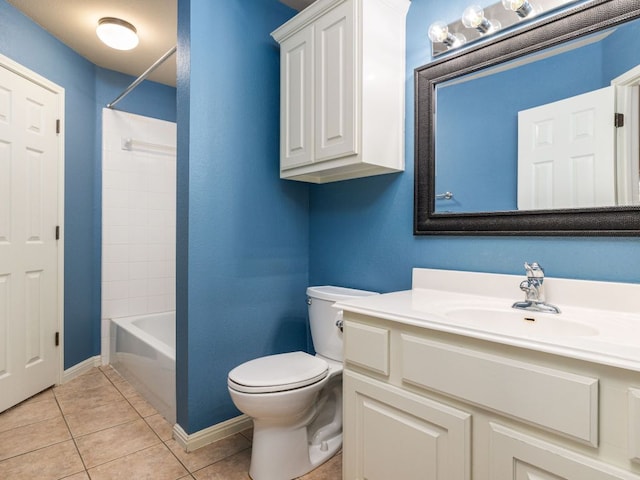 2101 Burnie Bishop Pl, Cedar Park, TX 78613 - bathroom featuring vanity, tile patterned floors, and shower / tub combination