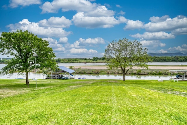 3320 River Oaks Dr, Kingsland, TX 78639 - view of grassy yard with a water view