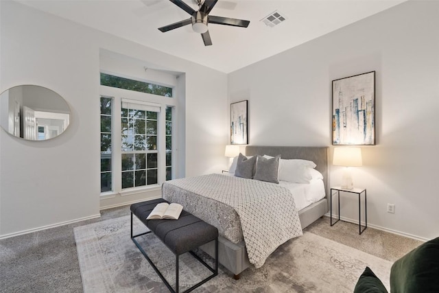 2918 N 620th Rd Unit O282, Austin, TX 78734 - bedroom featuring carpet floors, baseboards, and ceiling fan