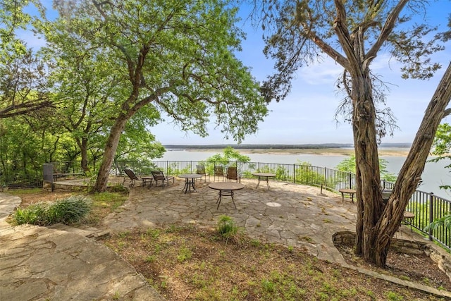 2918 N 620th Rd Unit O282, Austin, TX 78734 - view of yard featuring a water view and a patio
