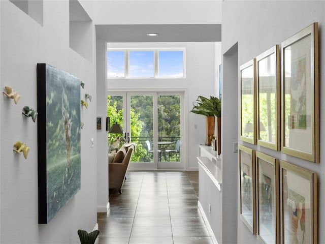 7115 Las Ventanas Dr, Austin, TX 78731 - doorway to outside with french doors and tile patterned flooring