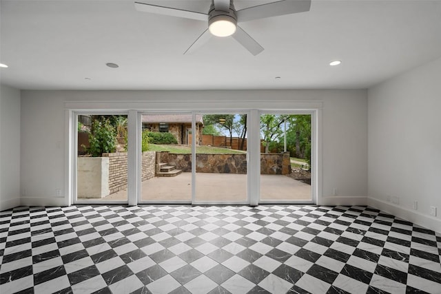 4828 Timberline Dr, Austin, TX 78746 - spare room featuring recessed lighting and a ceiling fan