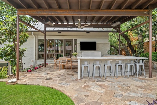 4828 Timberline Dr, Austin, TX 78746 - view of patio with ceiling fan