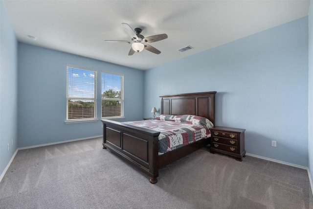 713 Hummingbird Ln, Leander, TX 78641 - carpeted bedroom featuring baseboards and ceiling fan