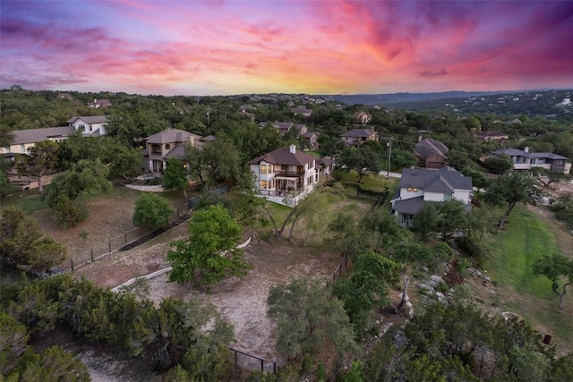 13606 Montview Dr, Austin, TX 78732 - aerial view at dusk of a residential view