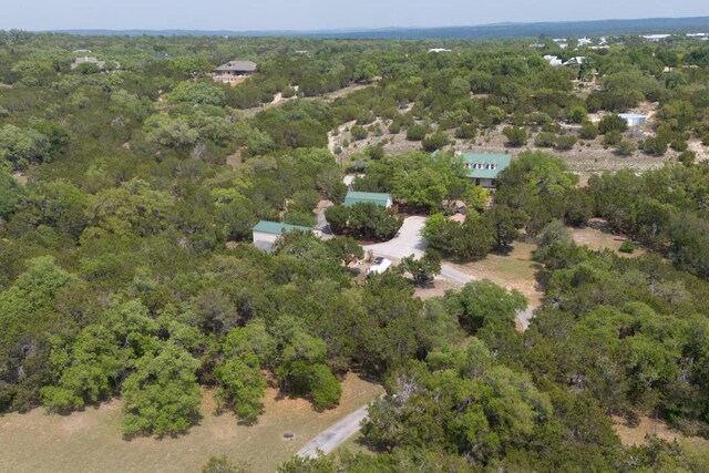 12099 Bonham Ranch Rd, Dripping Springs, TX 78620 - aerial overview of property's location featuring a heavily wooded area