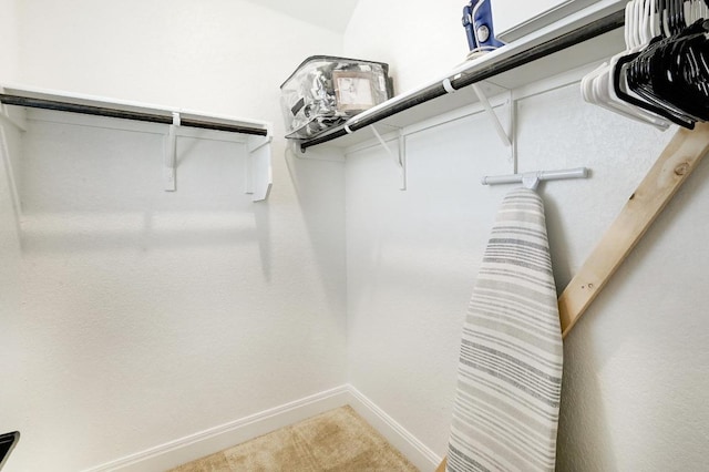 view of walk in closet