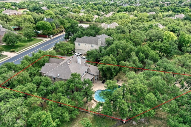 3803 Bobby Jones Way, Round Rock, TX 78664 - view of property location with property parcel outlined and a pool area