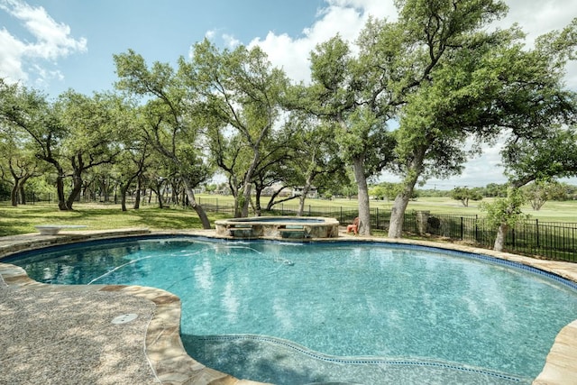 3803 Bobby Jones Way, Round Rock, TX 78664 - view of swimming pool featuring a pool with connected hot tub