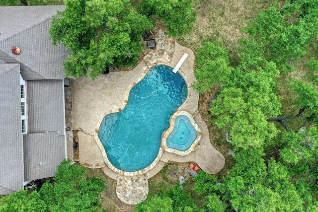 3803 Bobby Jones Way, Round Rock, TX 78664 - bird's eye view of a pool area