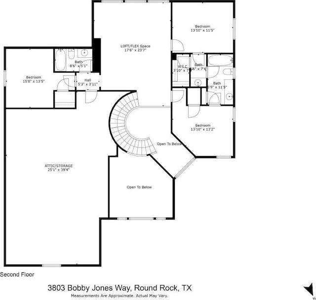 3803 Bobby Jones Way, Round Rock, TX 78664 - view of room layout