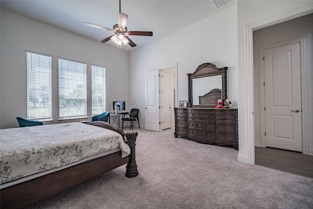 3049 Sage Ranch Dr, Leander, TX 78641 - carpeted bedroom featuring a ceiling fan