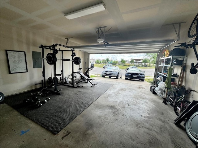 10516 Alemoor Dr, Austin, TX 78747 - garage featuring electric panel and a garage door opener