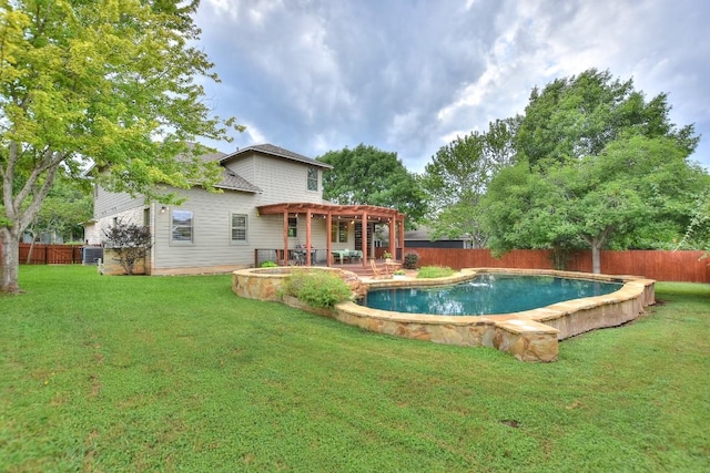 110 Chestnut Ct, Georgetown, TX 78633 - back of house featuring a pergola, a fenced backyard, and a patio