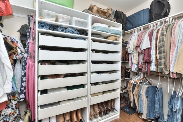 110 Chestnut Ct, Georgetown, TX 78633 - spacious closet featuring wood finished floors