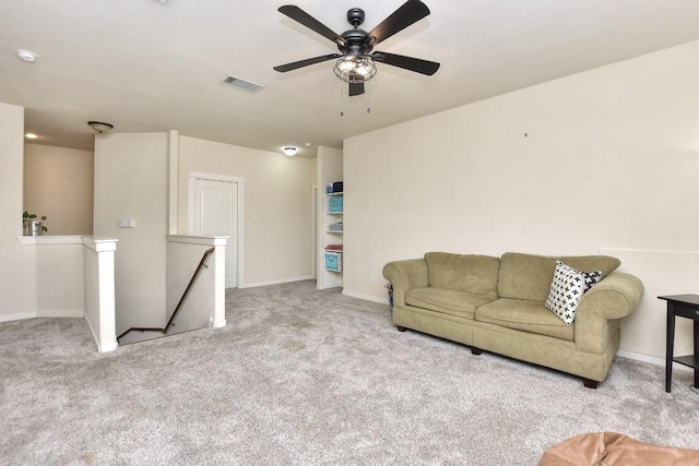 110 Chestnut Ct, Georgetown, TX 78633 - living area with carpet and ceiling fan