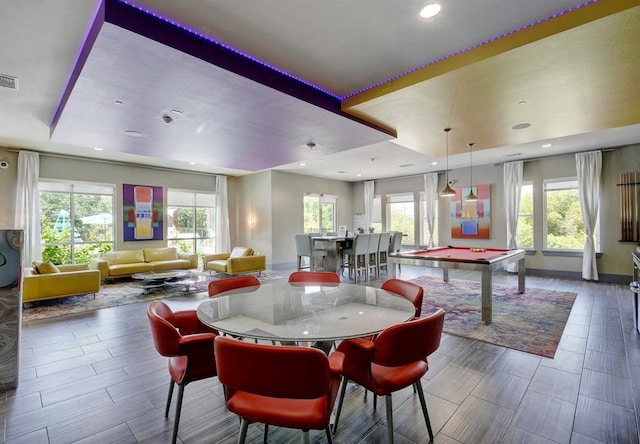 1900 Barton Springs Rd Unit 4023, Austin, TX 78704 - dining room featuring billiards and recessed lighting