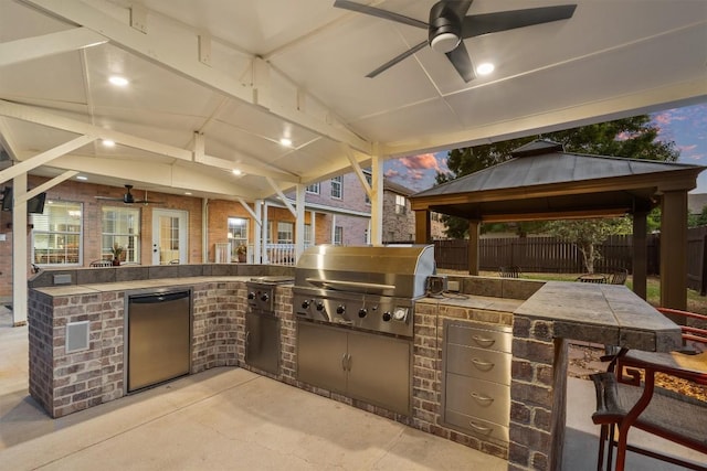 2205 Milan Dr, Cedar Park, TX 78613 - view of patio with a gazebo and ceiling fan