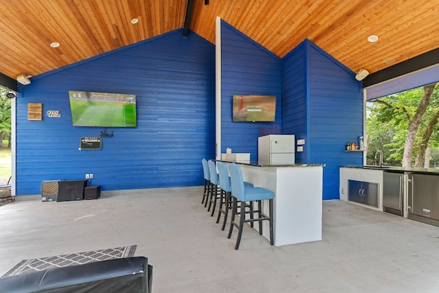 129 Valley Spur, Smithville, TX 78957 - view of patio / terrace with exterior kitchen