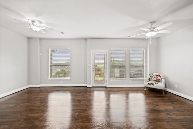 218 Sunrise Ridge Loop, Lakeway, TX 78738 - spare room with a ceiling fan and wood finished floors