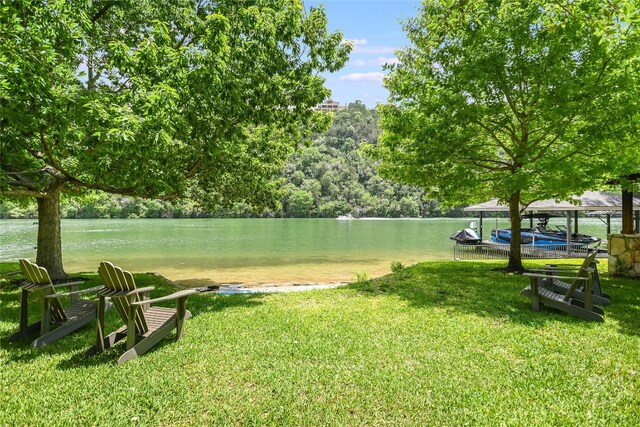 2305 Manana St, Austin, TX 78730 - view of green lawn with a water view