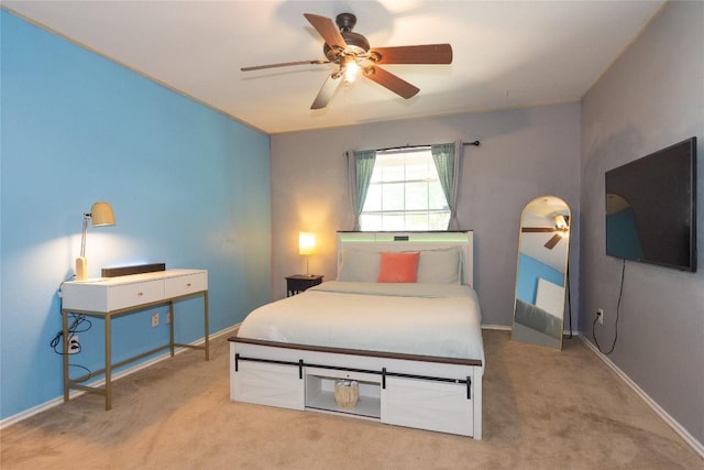 114 Mossy Rock Cv, Hutto, TX 78634 - bedroom featuring carpet flooring and ceiling fan