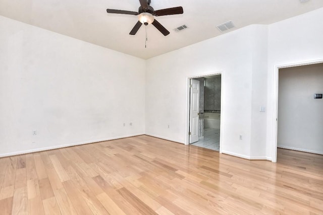 229 Whispering Wind Dr, Georgetown, TX 78633 - unfurnished room with ceiling fan and wood finished floors