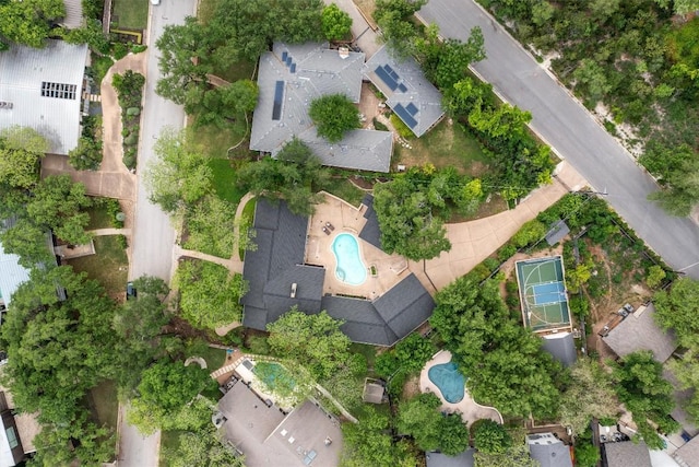 4602 Laurel Canyon Dr, Austin, TX 78731 - aerial overview of property's location with a pool area