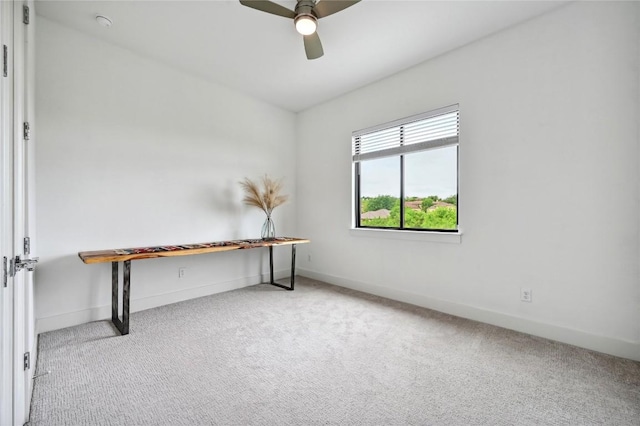 2050 Lohmans Spur Rd Unit 1302, Lakeway, TX 78734 - unfurnished office with carpet floors, baseboards, and ceiling fan