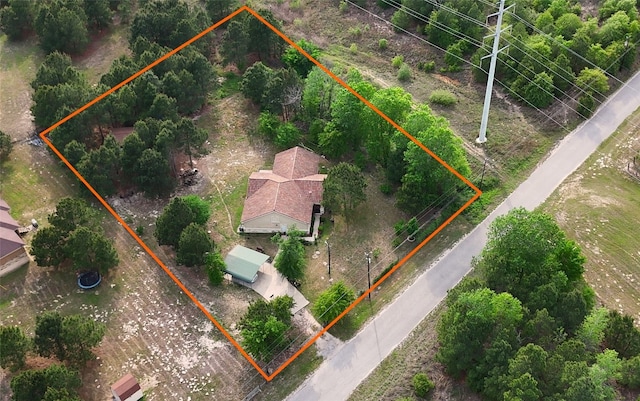 316 County Rd, Bastrop, TX 78602 - view from above of property with property boundaries highlighted