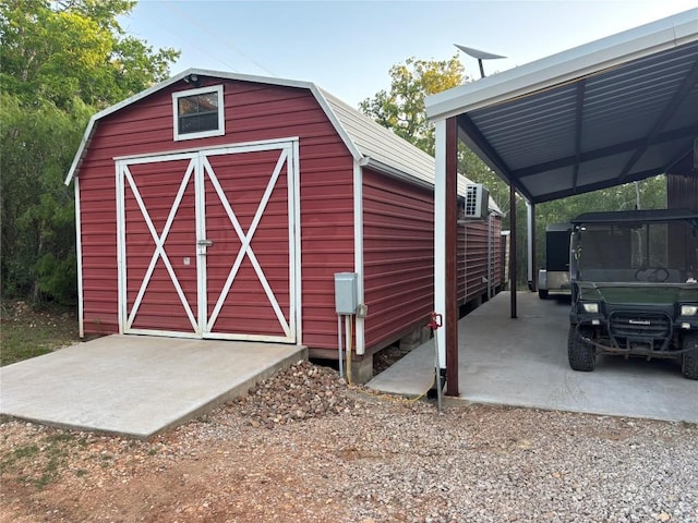 view of shed with a detached carport