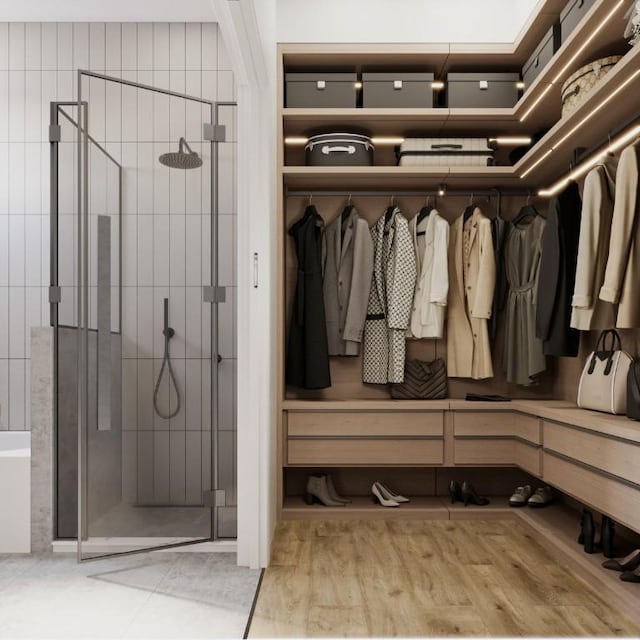 interior space featuring wood finished floors