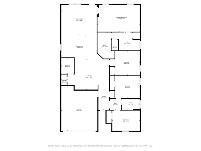 609 Bluffview Dr, Bastrop, TX 78602 - home floor plan