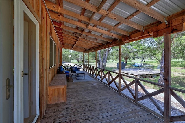 view of wooden terrace