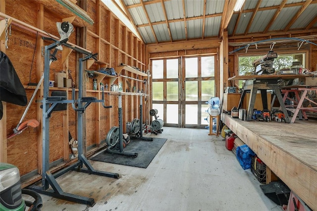view of storage area