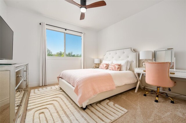 15 Chandon Ln, Lakeway, TX 78734 - bedroom with light carpet and ceiling fan