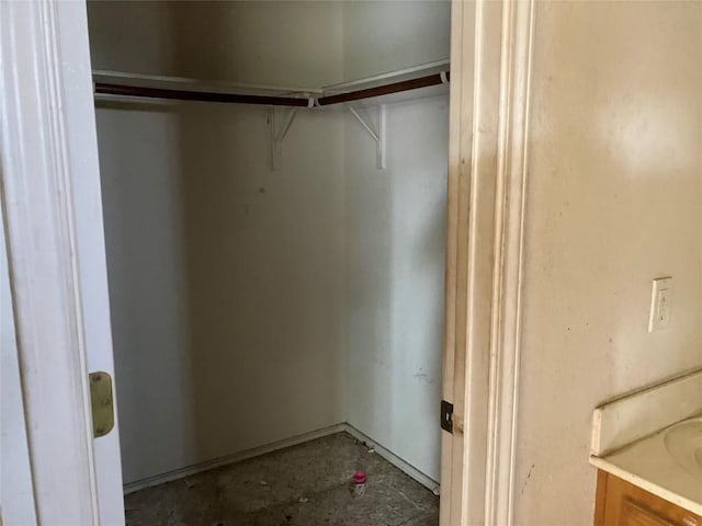 view of walk in closet