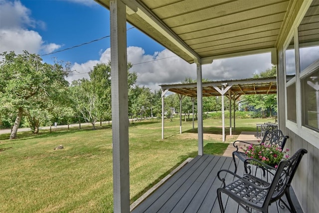 417 Big Bow, Smithville, TX 78957 - deck with a lawn