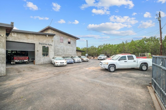 view of uncovered parking lot
