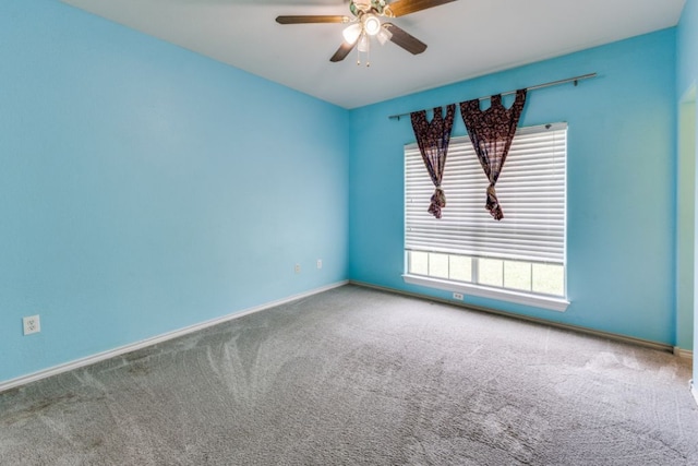 208 Saddletree Ln, Dripping Springs, TX 78620 - empty room featuring carpet floors, ceiling fan, and baseboards