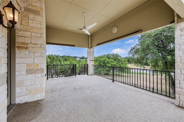 5004 Arrowhead Dr, Lago Vista, TX 78645 - view of patio / terrace featuring a balcony and ceiling fan
