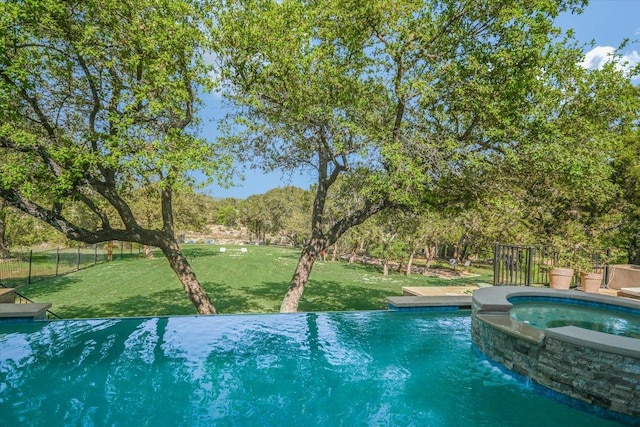 5711 Pool Canyon Cv, Austin, TX 78734 - view of pool with a pool with connected hot tub